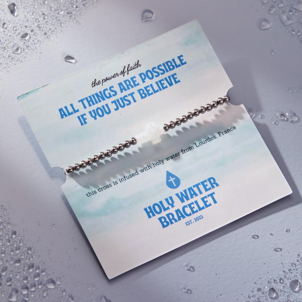 All Things Are Possible Yellow Gold Holy Water Bracelet
