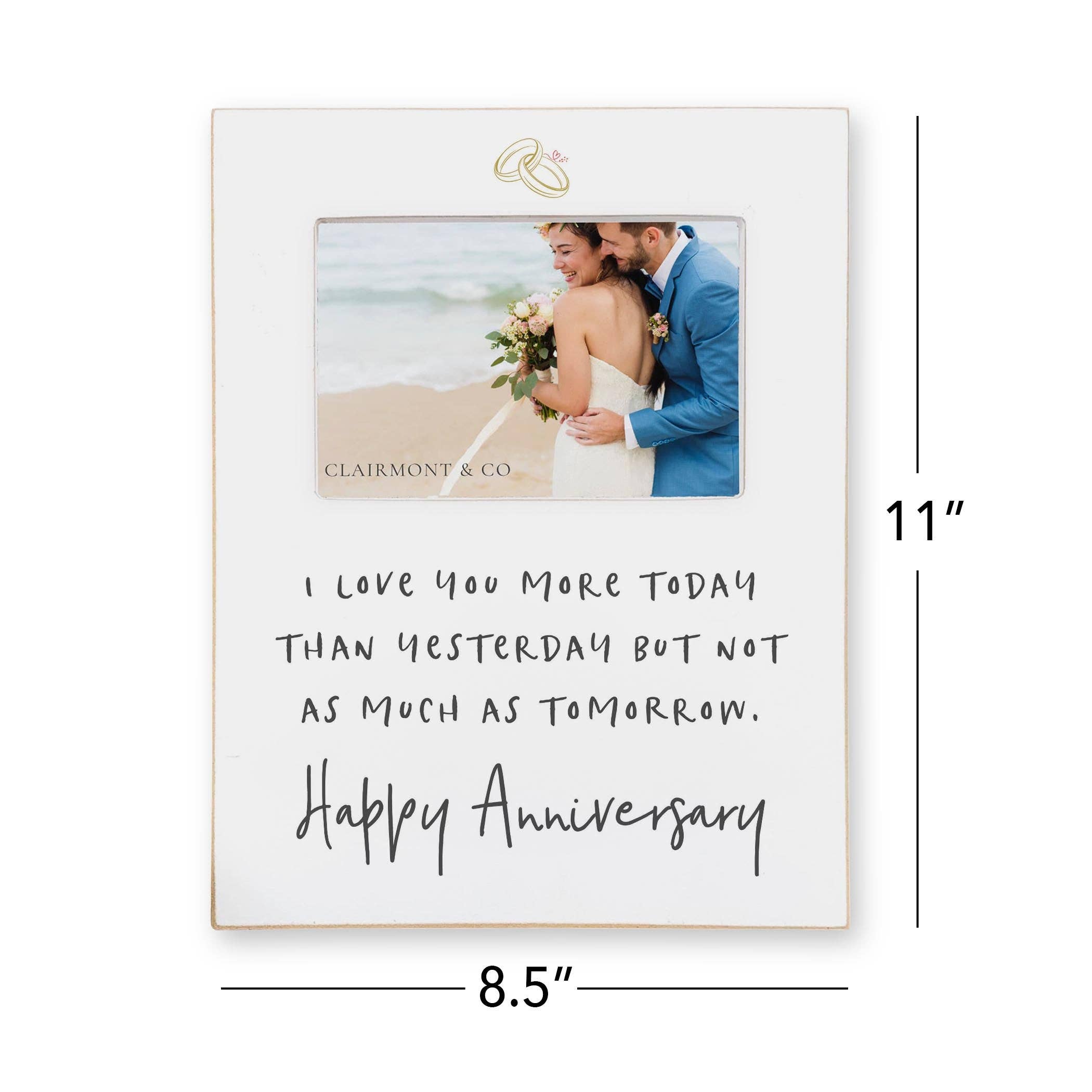 I Love You More Today Anniversary Frame