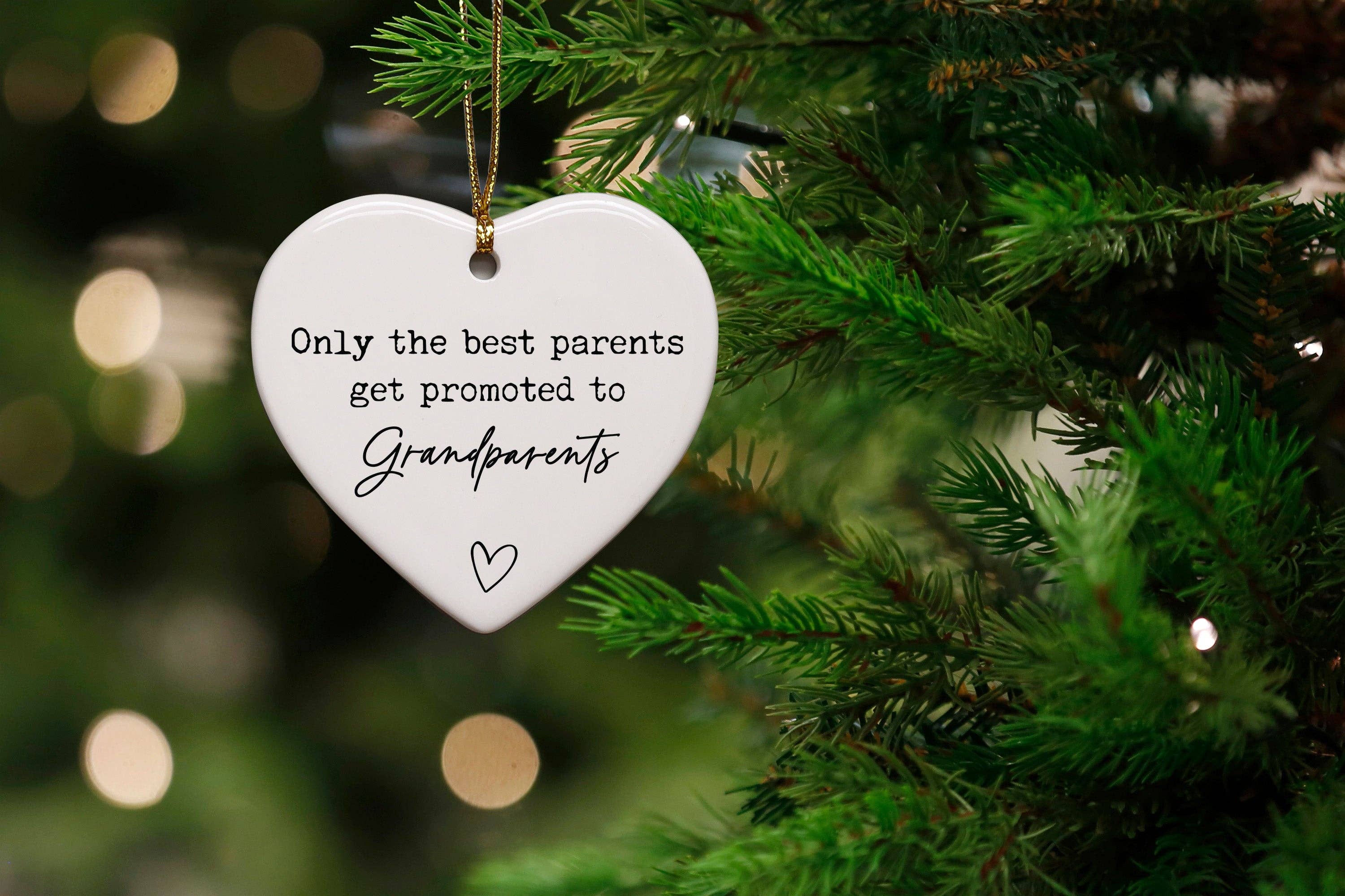 Only The Best Parents Get Promoted To Grandparents Keepsake Ornament