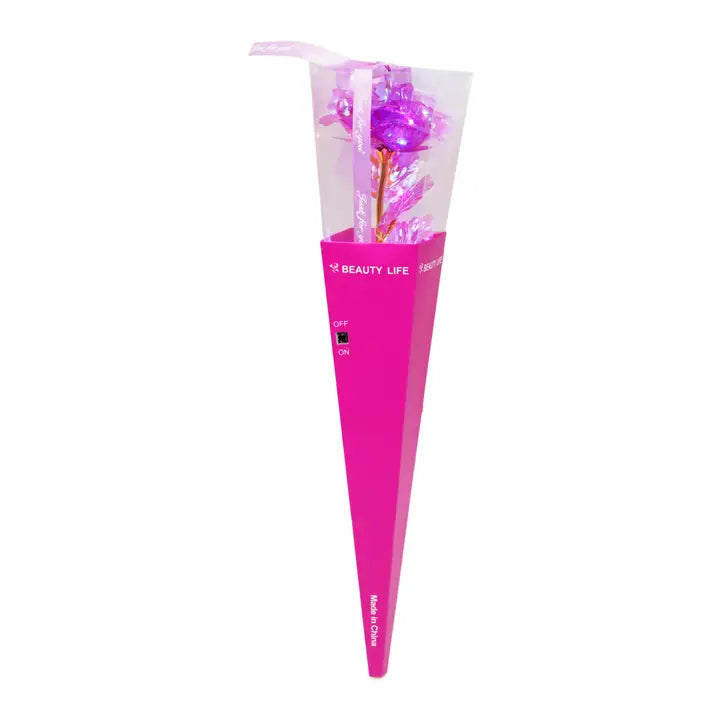 Holographic LED Artificial Galaxy Rose Gift Box
