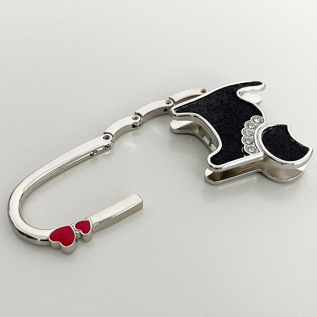 Foldable Purse Hook Hanger: Purple Baguette