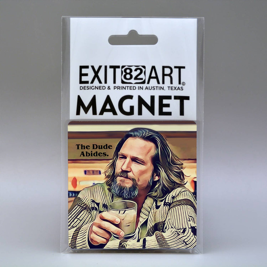 The Dude Abides - 3" Square Fridge Magnet