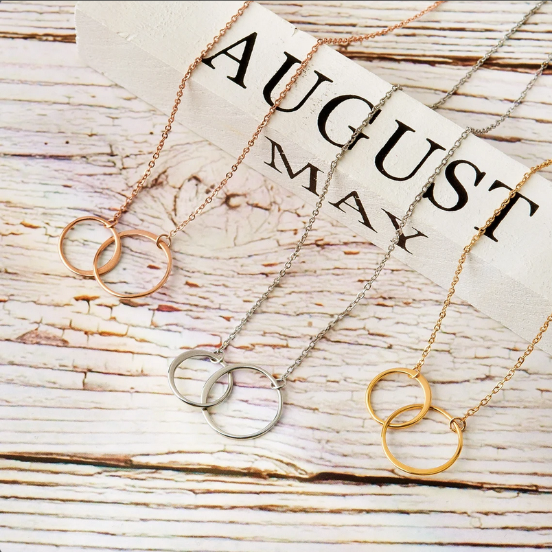 Women's Happy 18th Birthday Ring Necklace/Silver