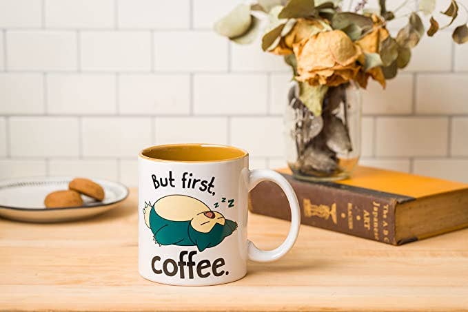 Pokemon Snorlax I Need Coffee Ceramic Mug