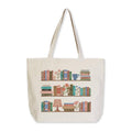 Tote Bag Natural Canvas-Pretty Little Chapters Book Shelves