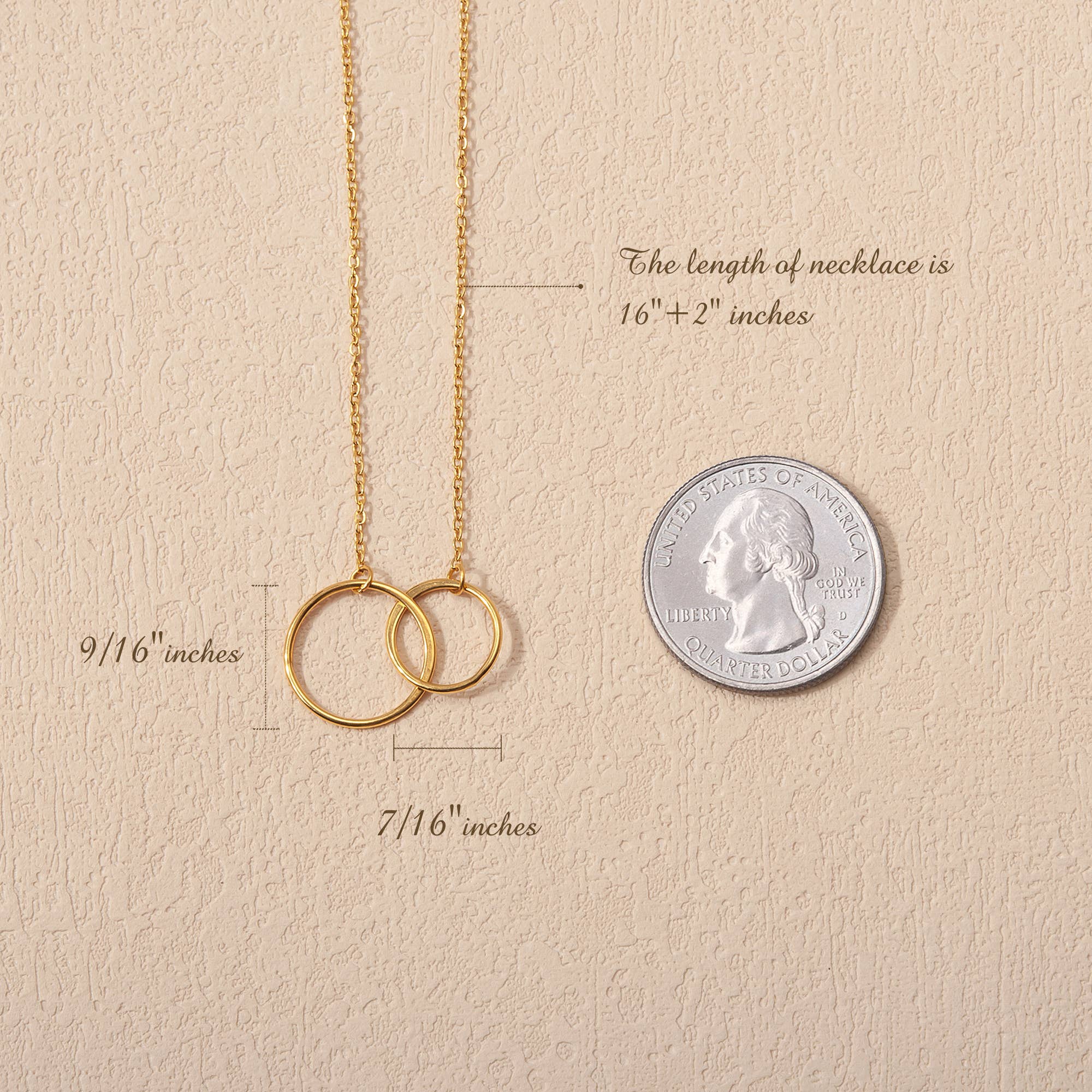 Happy 50th Birthday Card and Infinity Ring Necklace Jewelry: Rose Gold