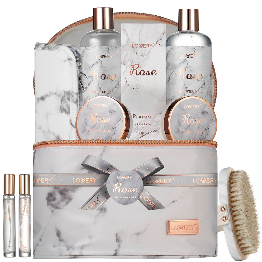 Rose Bath Spa Day Bath and Body Gift Basket