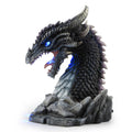 Horned Obsidian Dragon Bust (Led)
