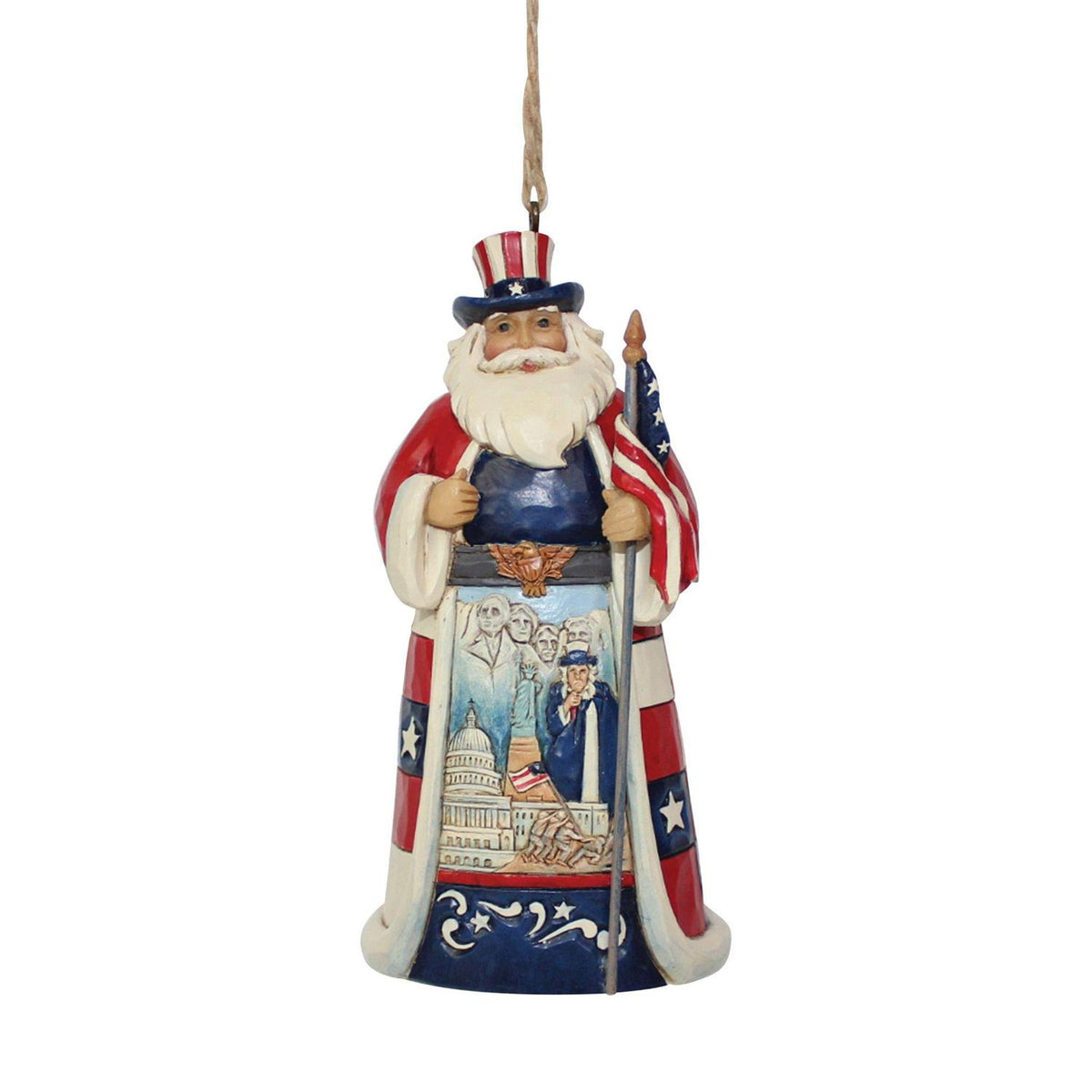 Jim Shore Star Spangled Santa Ornament