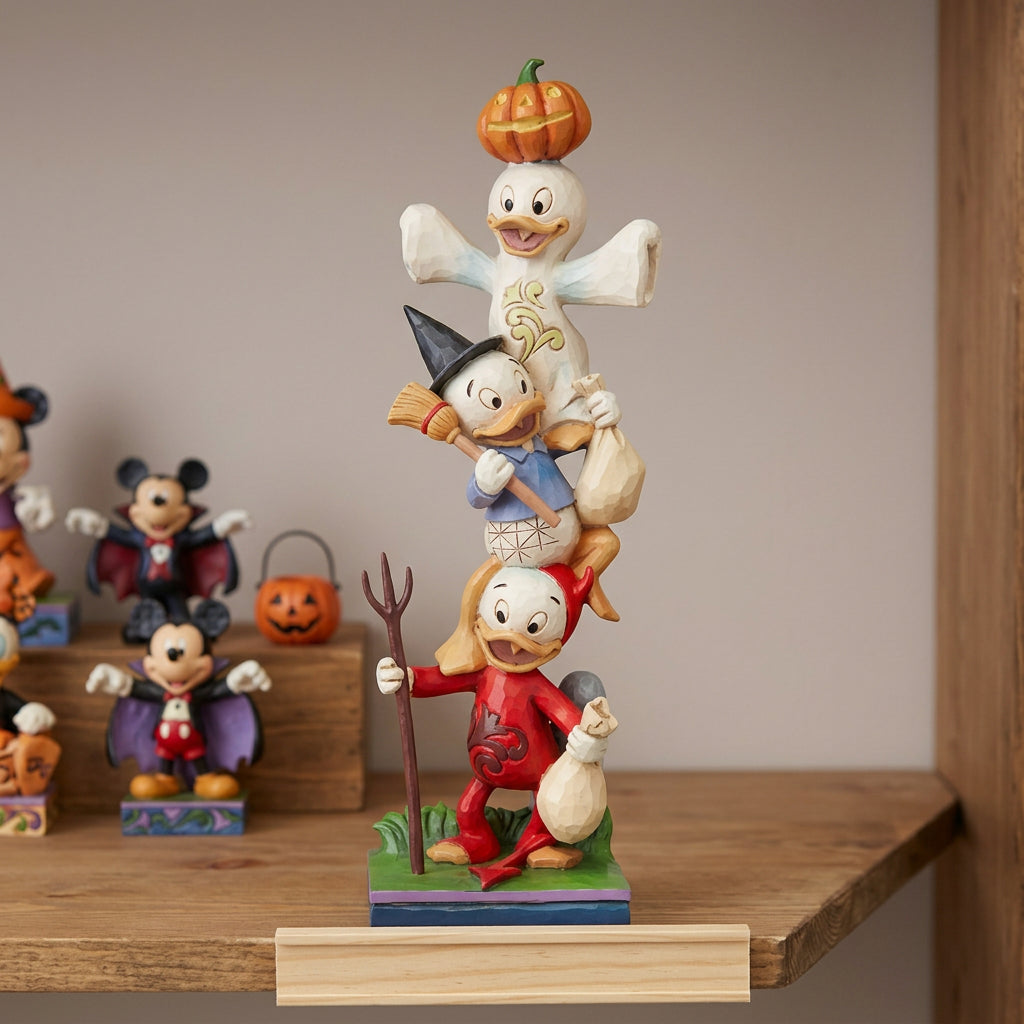 Jim Shore Huey, Dewey & Louie "Teetering Trick-Or-Treaters"