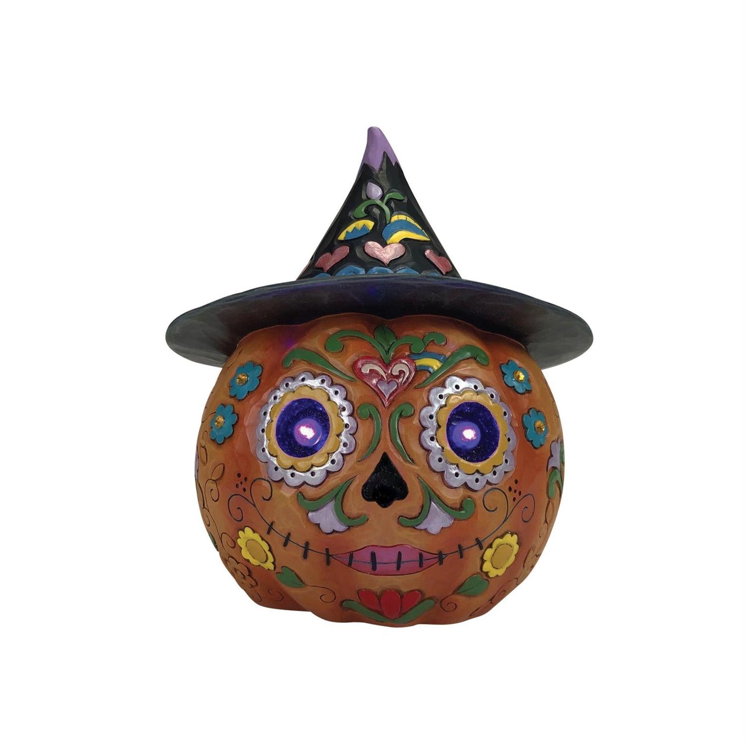 Jim Shore Day of the Dead Jack O Lantern LED All Hallows Harvest