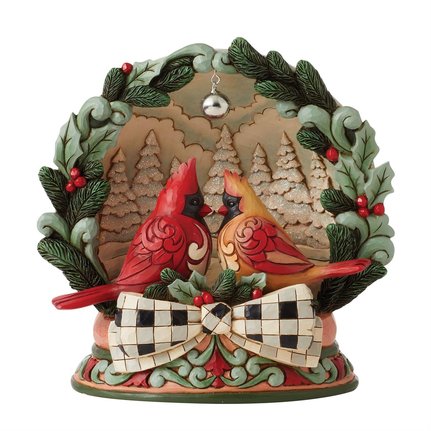 Jim Shore Highland Glen Cardinals LED Diorama