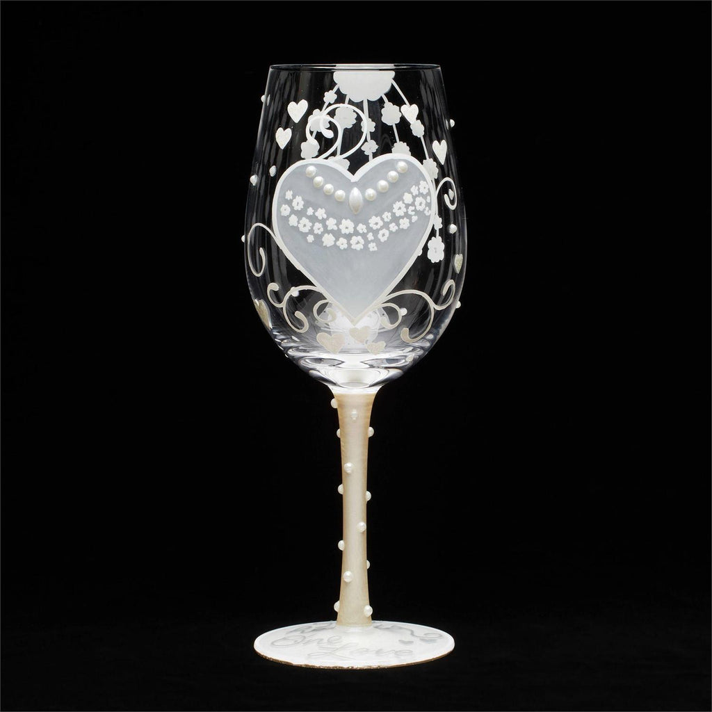 Two Hearts One Love - Bride Lolita Wine Glass