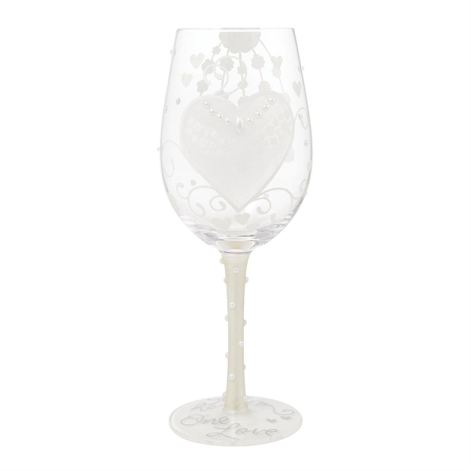 Two Hearts One Love - Bride Lolita Wine Glass