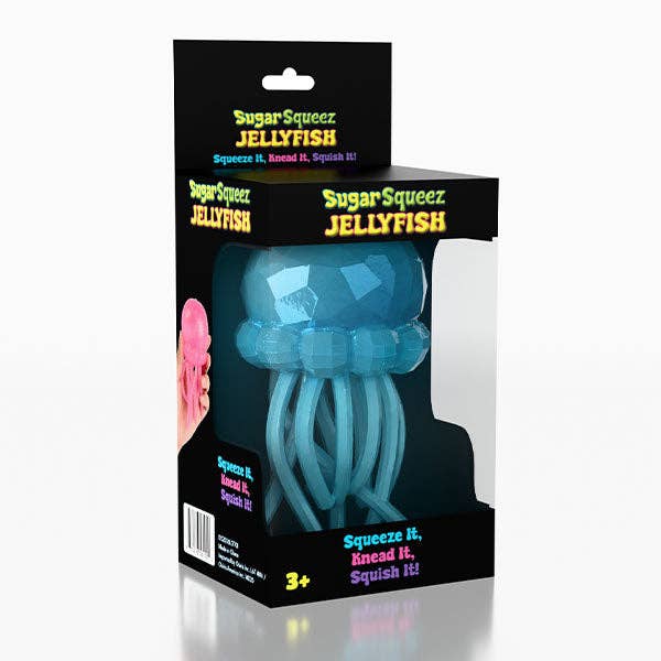 SugarSqueez Squishies® Maltose Jellyfish Glitter Fidget Stress Ball