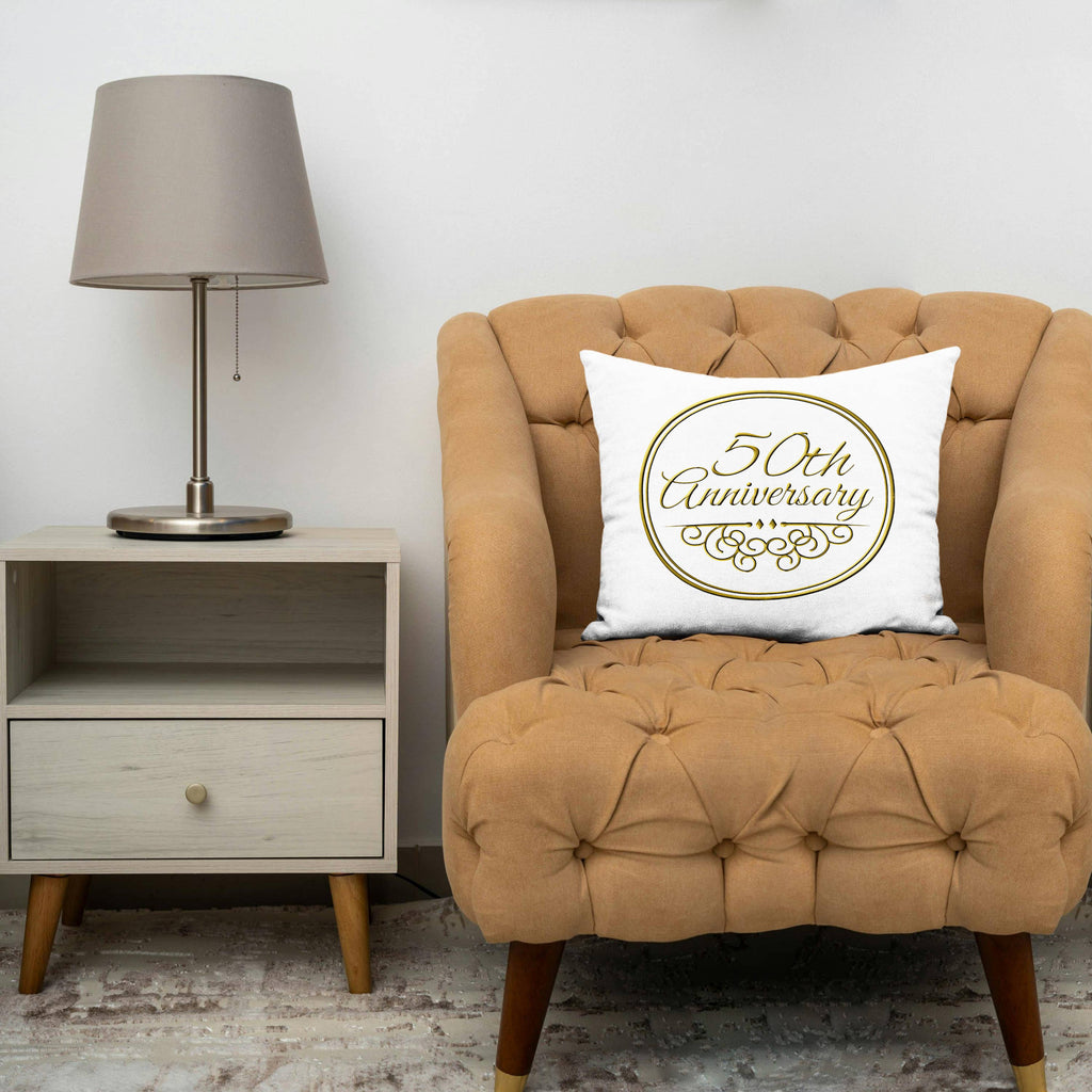 50th Anniversary 16x16 inch Pillow