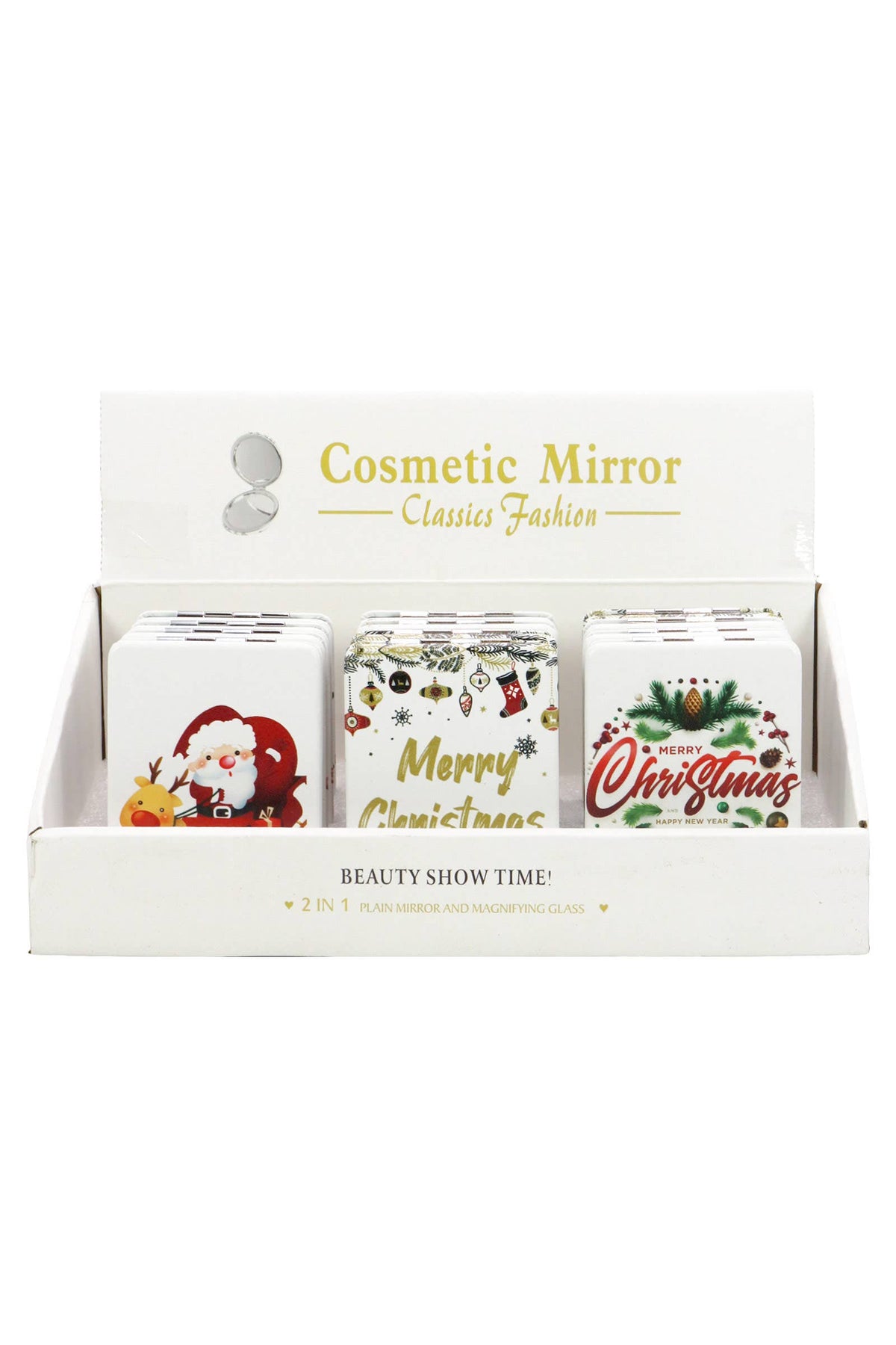 Festive Christmas Compact Mirror