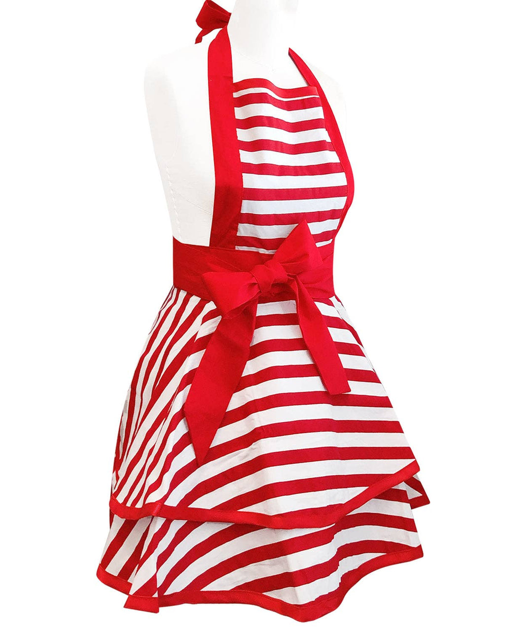 Stylish Cooking Apron: Red Stripe