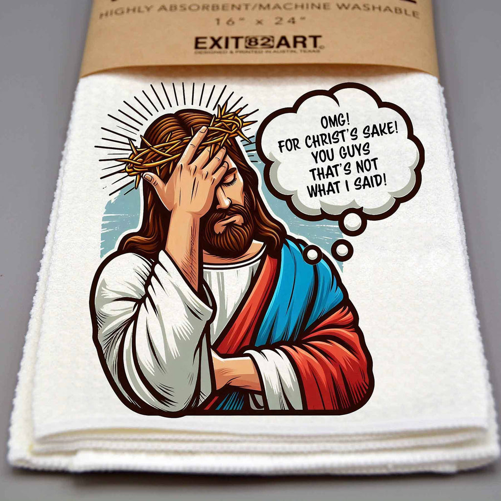 For Christ's Sake - Waffle Weave Kitchen Tea Towel