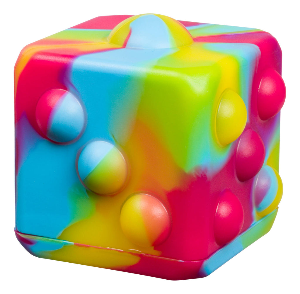 Poppin Dice' - Rainbow Satisfying Fidget Toy, Rainbow Colors