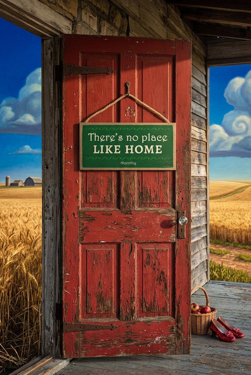 There's no place like home -Dorothy (Wizard of Oz) Plaque