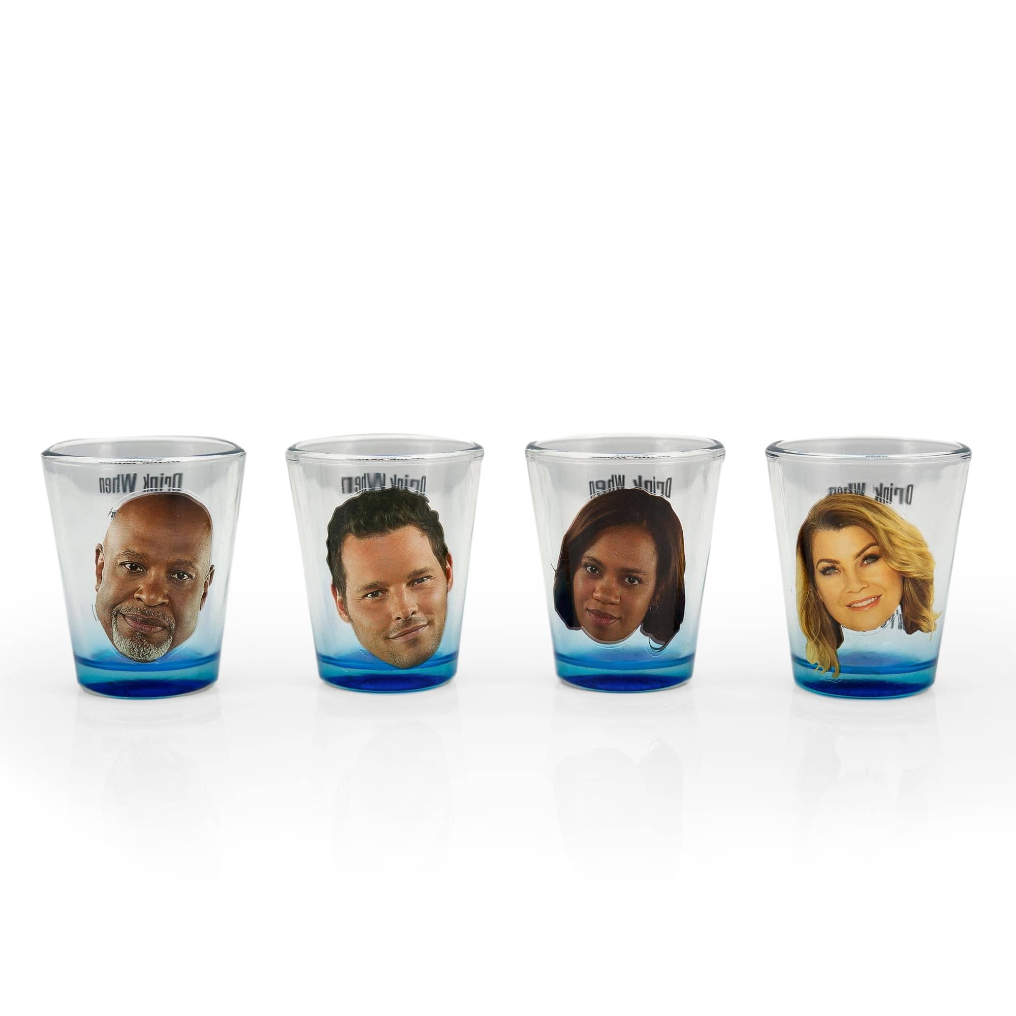 Grey's Anatomy Character Shot Glass Set of 4