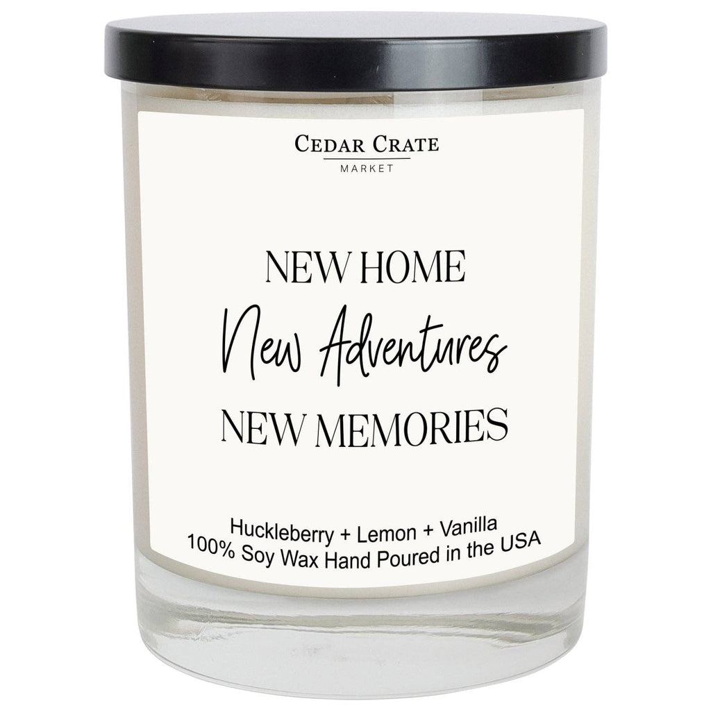 New Home New Adventures New Memories - New Homeowner Candle