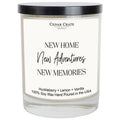 New Home New Adventures New Memories - New Homeowner Candle
