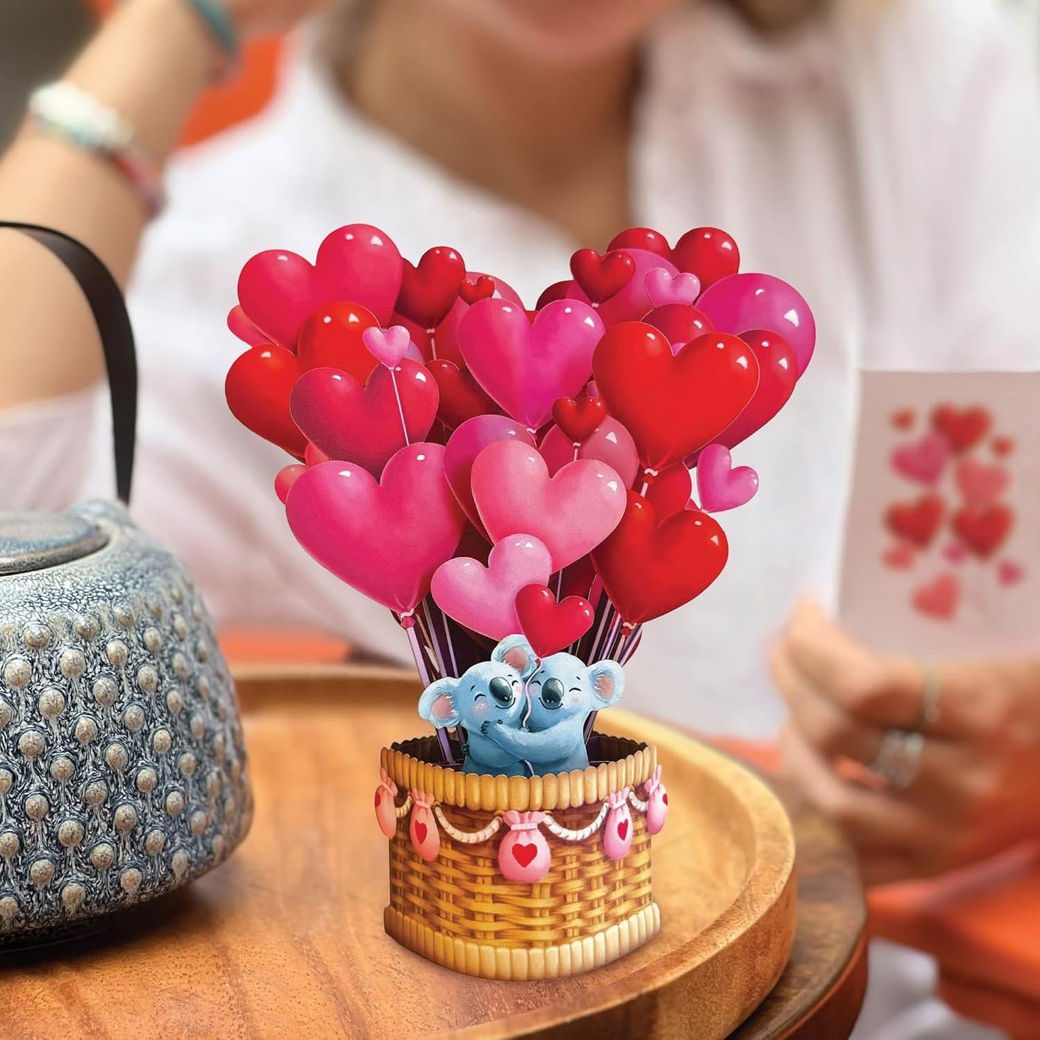 Mini Heart Balloons FreshCut Paper - Pop Up Flower Bouquet