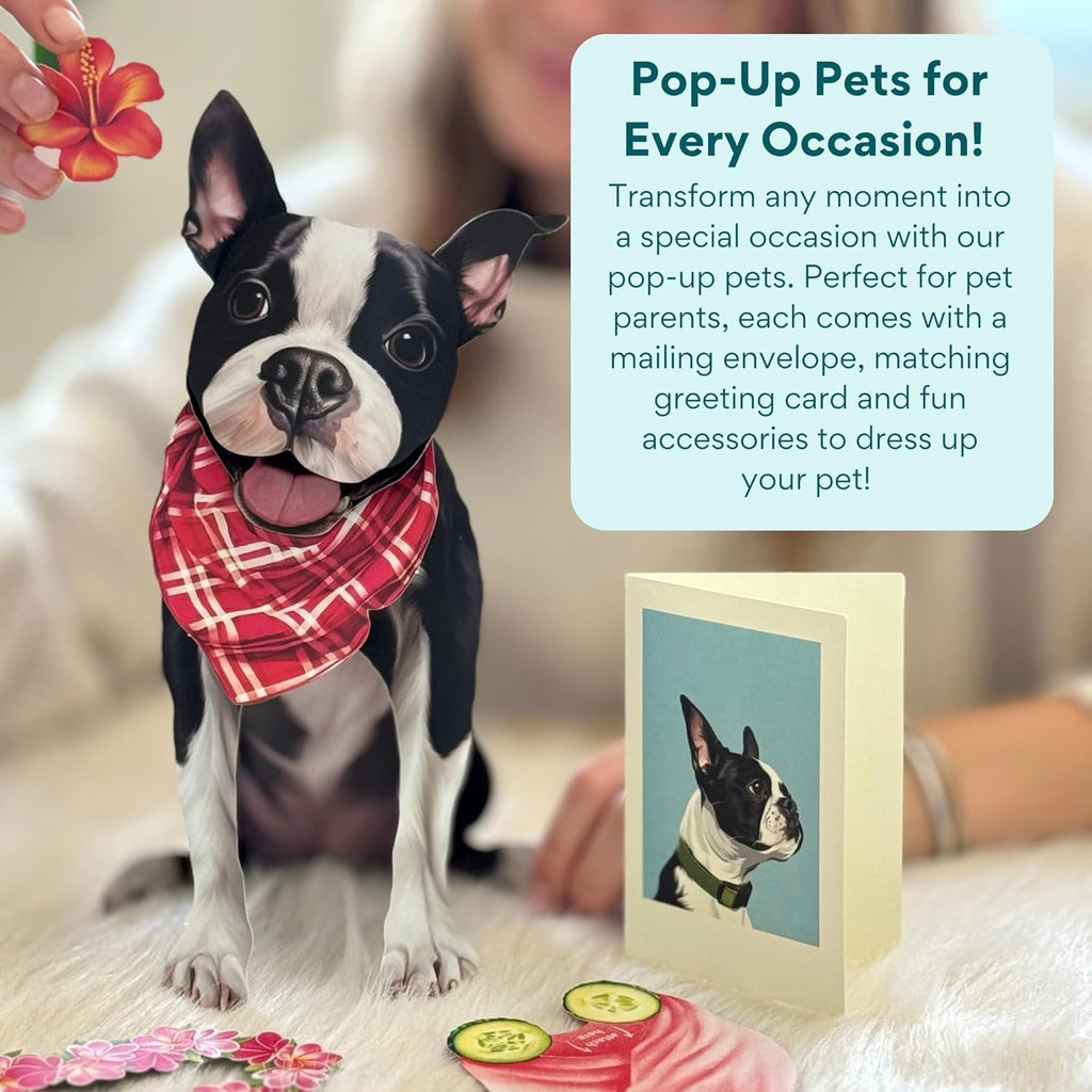 Boston Terrier FreshCut Paper - Pop Up Pet Card