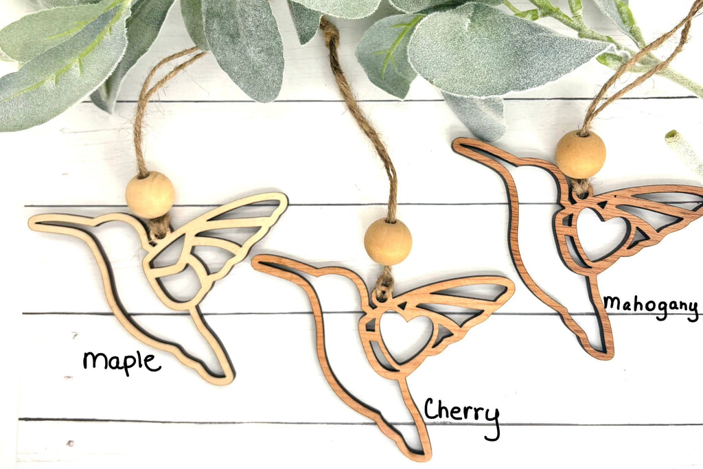 Hummingbird Grace Story Card Ornament/Car Charm/Maple