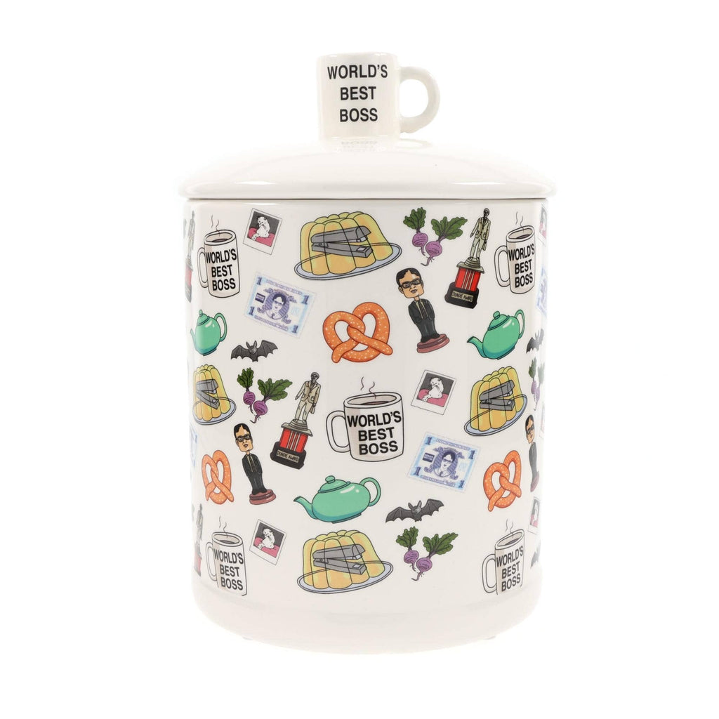 The Office Icons Ceramic Cookie Jar w/ Molded Knob
