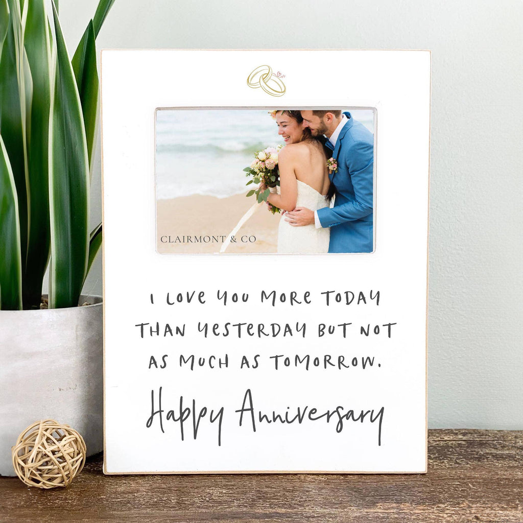 I Love You More Today Anniversary Frame