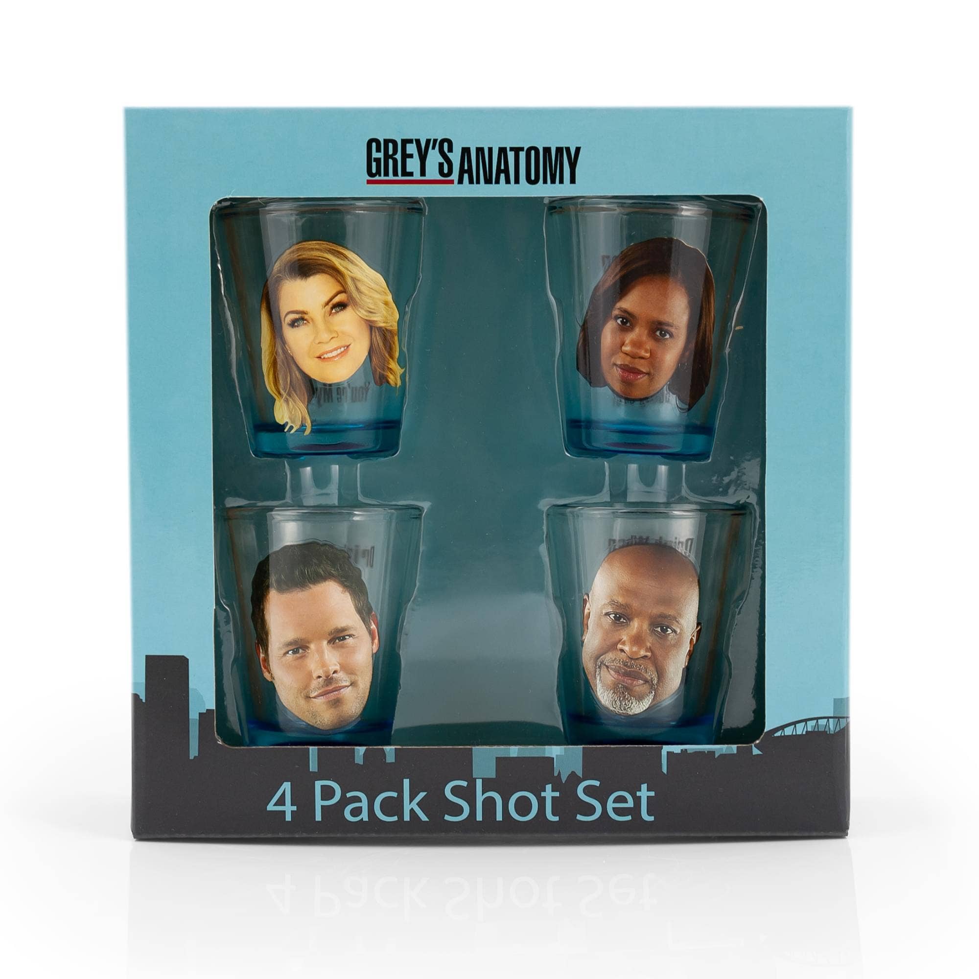 Grey's Anatomy Character Shot Glass Set of 4