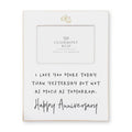 I Love You More Today Anniversary Frame