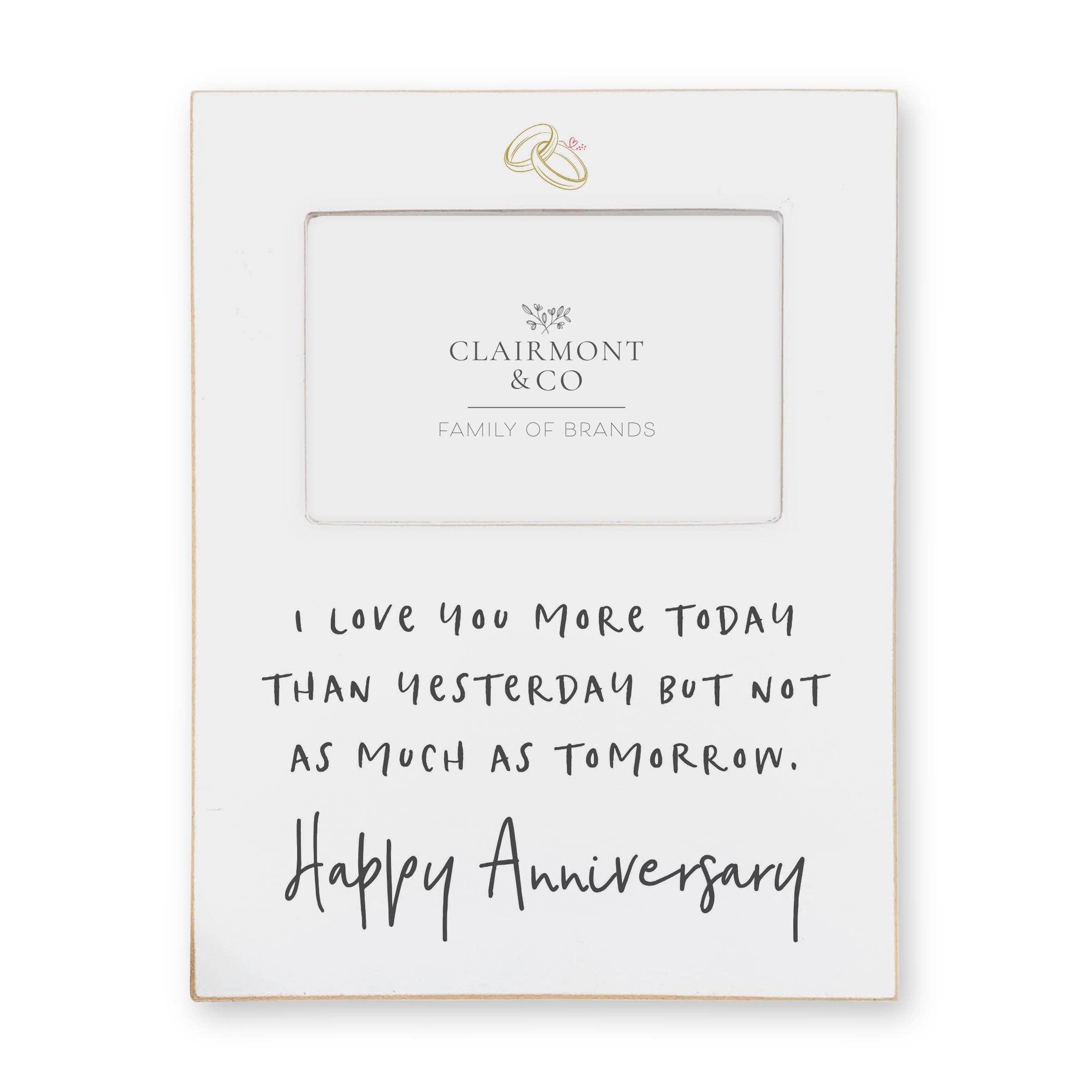 I Love You More Today Anniversary Frame