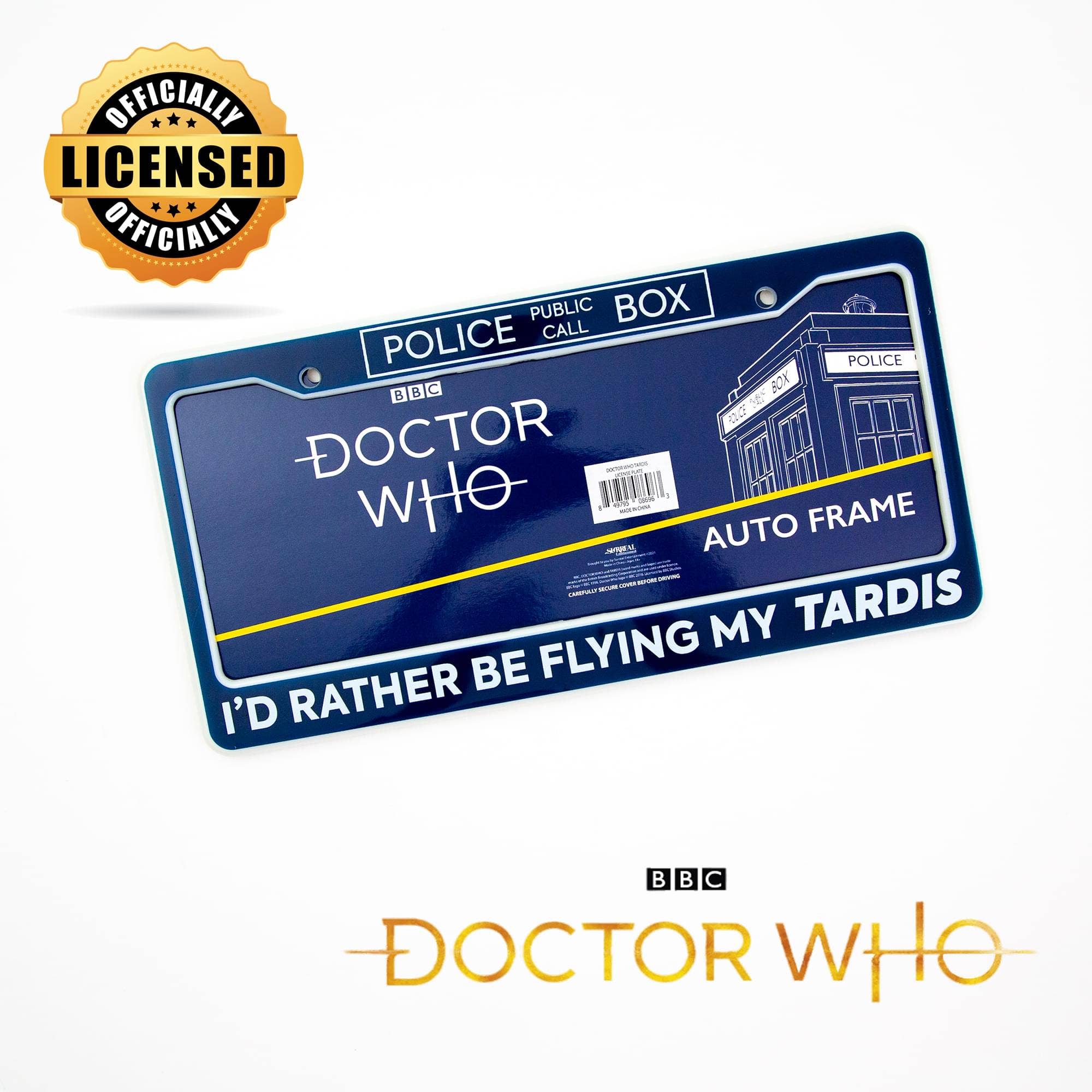 Doctor Who TARDIS Plastic License Plate Frame