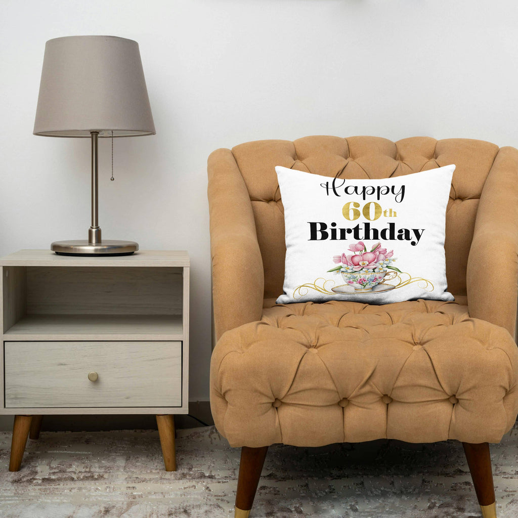 Happy 60th Birthday Pillowcase w/Pillow