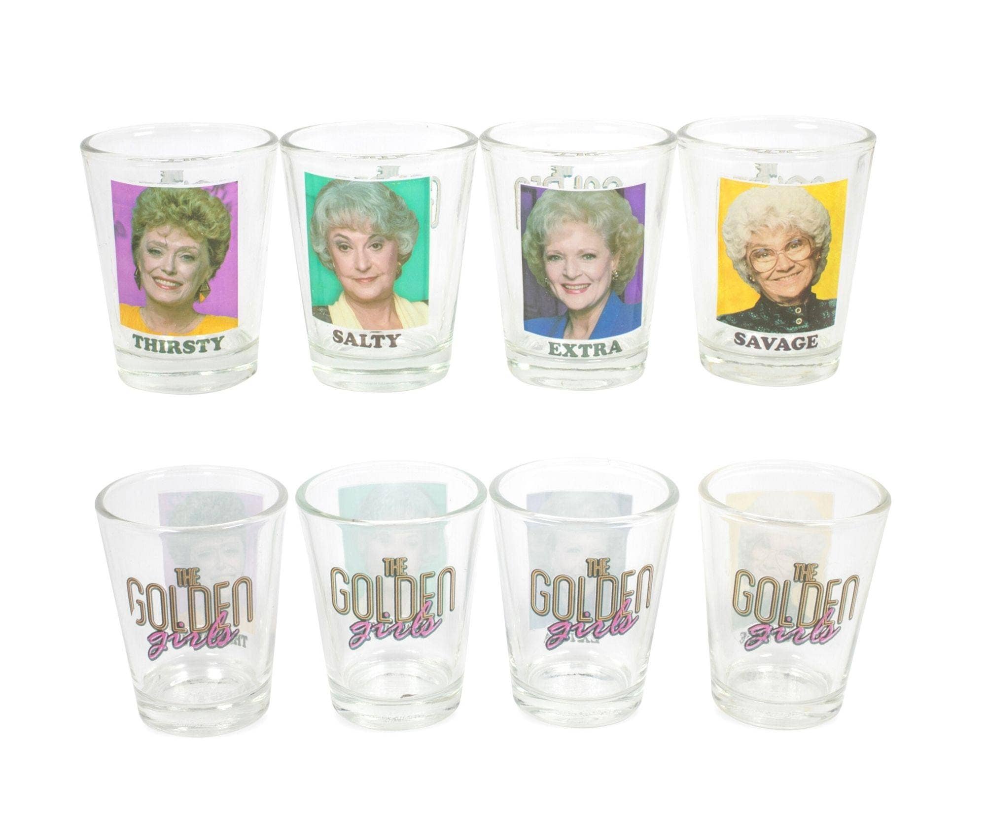 Golden Girls "Thirsty Salty Extra Savage" 1.5-Ounce Mini Shot Glasses