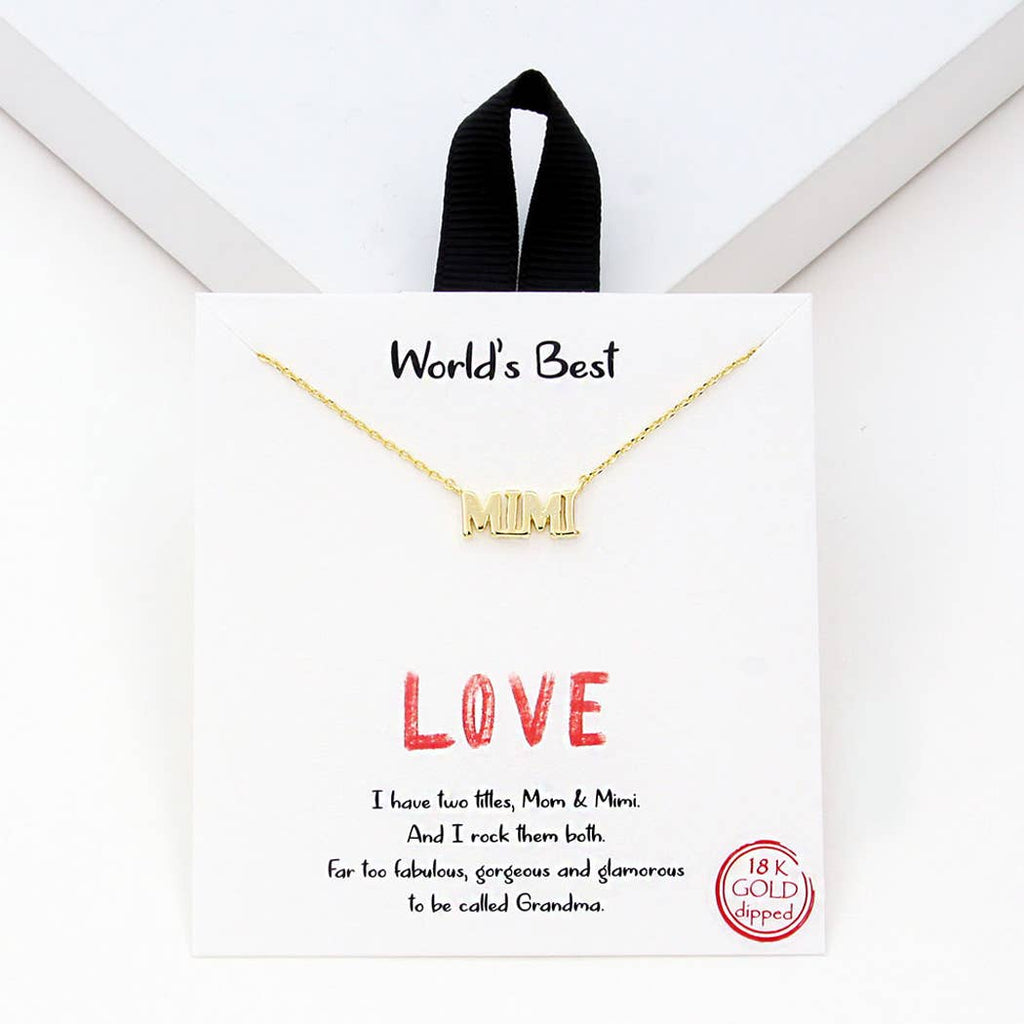 Worlds's Best Mimi Gold Necklace