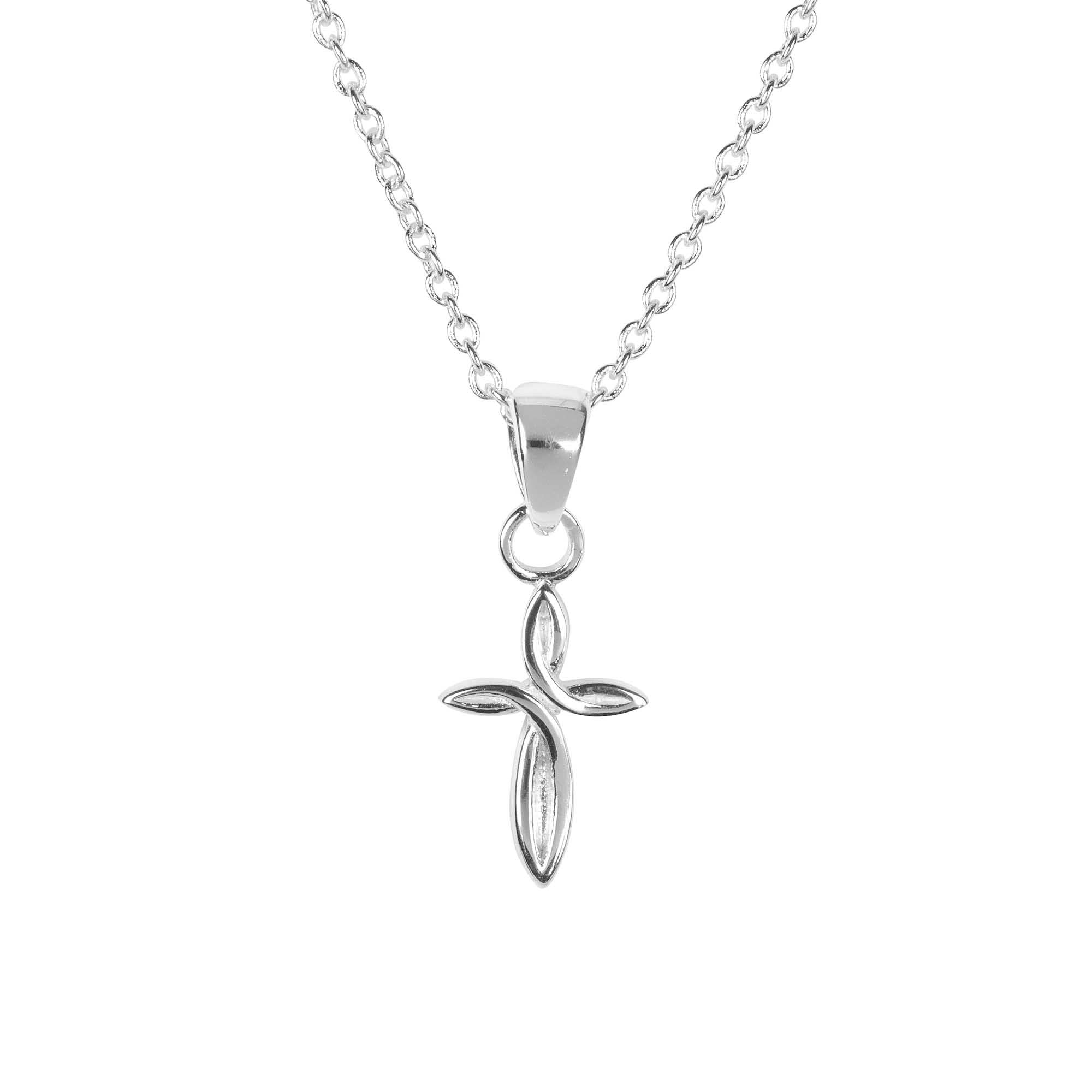 To My Granddaughter Petal Cross Necklace