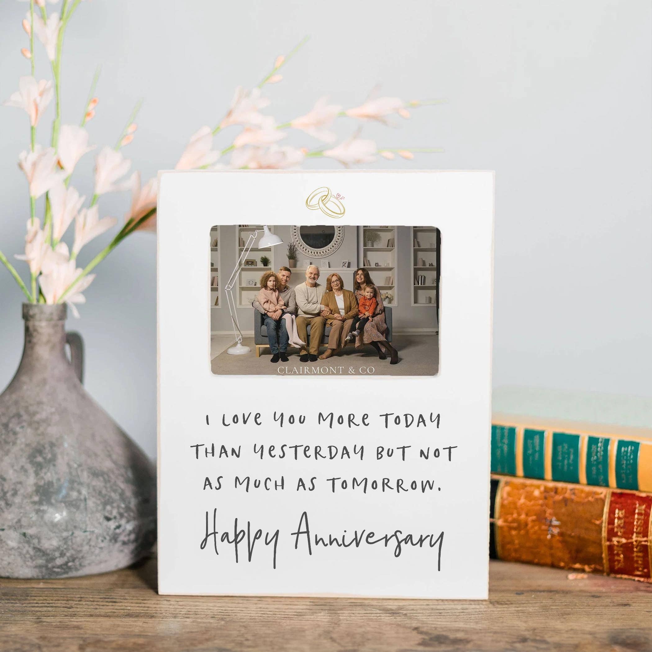 I Love You More Today Anniversary Frame