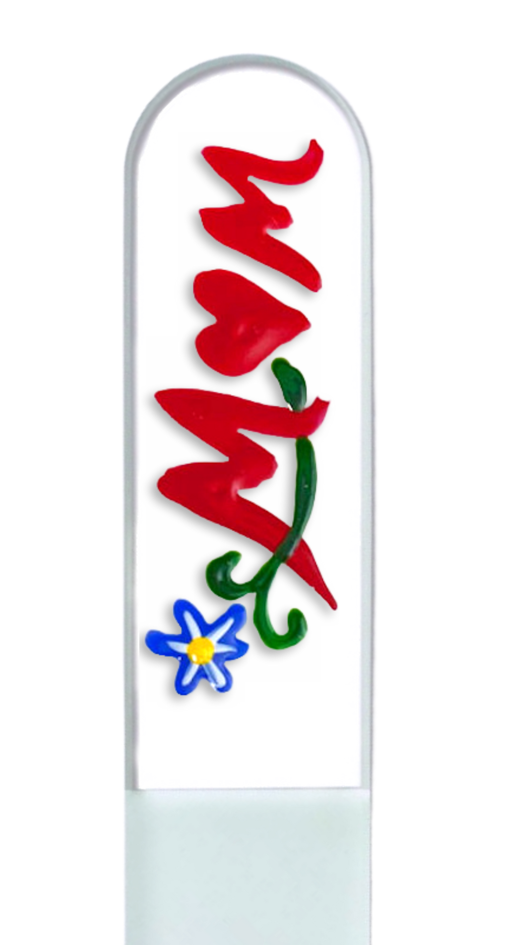Mom Flowers Mother's Day Gift Hand Painted Crystal Nail File: Small