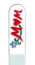 Mom Flowers Mother's Day Gift Hand Painted Crystal Nail File: Small