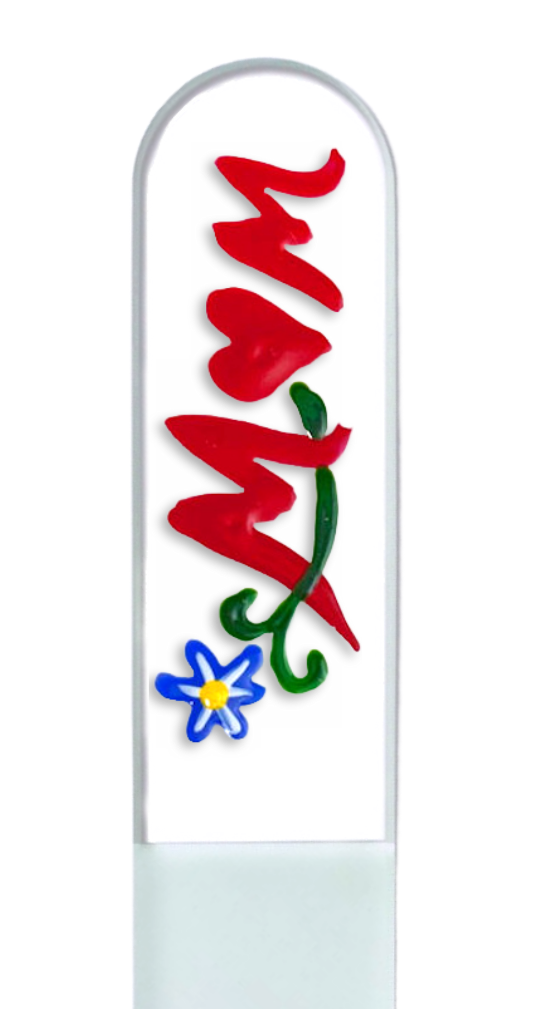 Mom Flowers Mother's Day Gift Hand Painted Crystal Nail File: Small