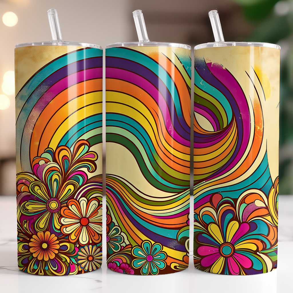 Hippie Rainbow Tumbler