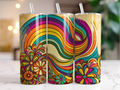 Hippie Rainbow Tumbler: 20oz Stainless Steel