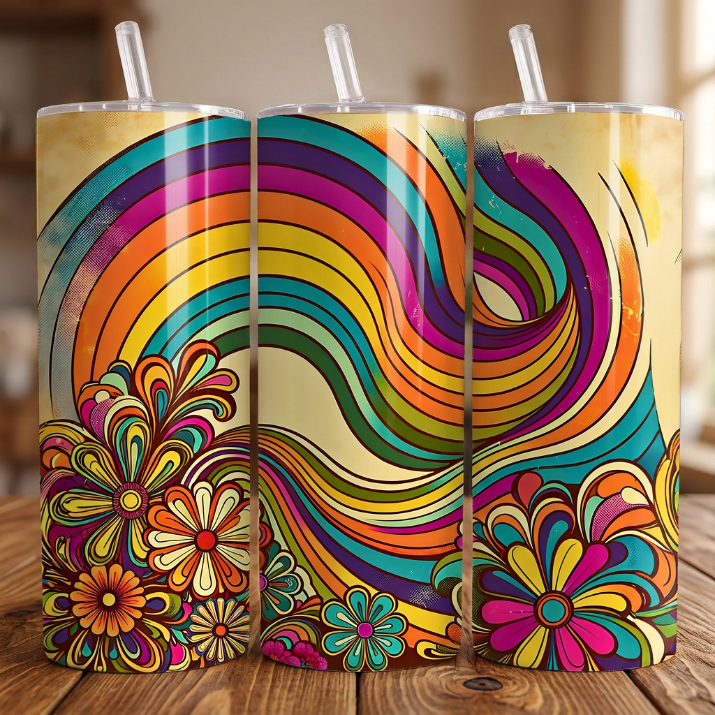 Hippie Rainbow Tumbler