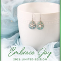 Snowflakes On Teardrop Silver Forest Earrings