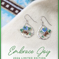 Bluebird w/Acorns Silver Forest Earrings